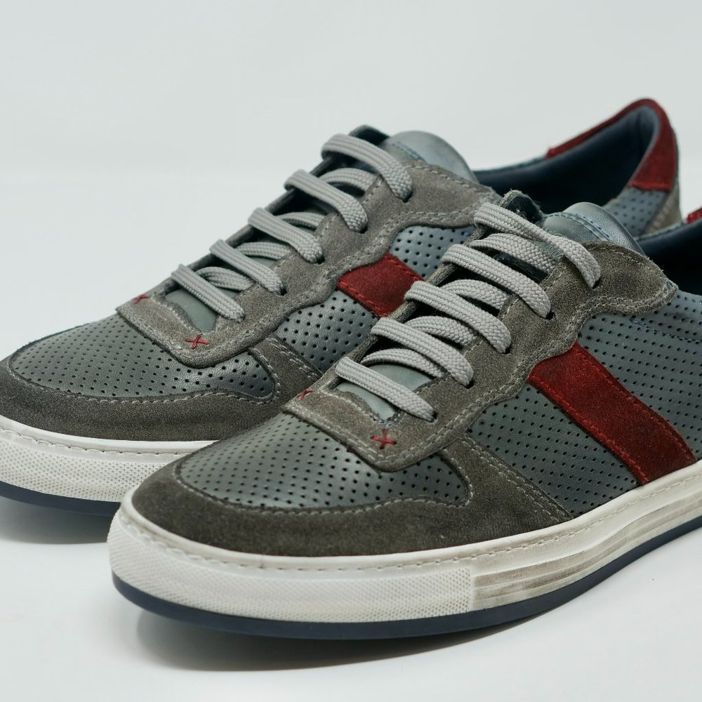 MAX STANCO ATLANTA BLUE HANDCRAFTED SNEAKERS.